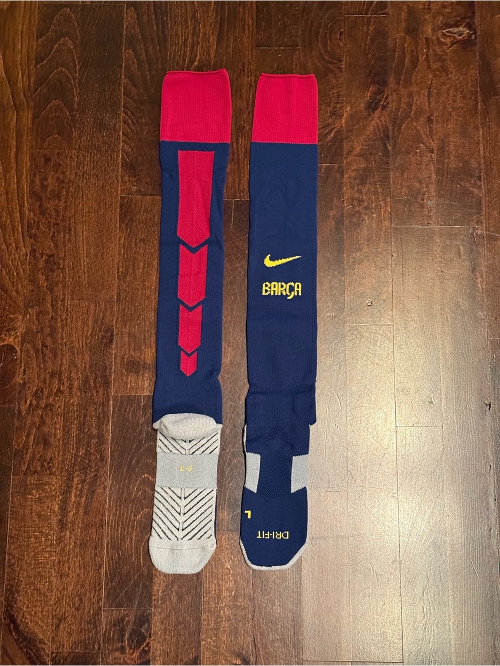 Nike FC Barcelona 2014-15 Home Match Socks (Men Size L / 8-12 US)